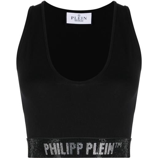 Philipp Plein top con decorazione - nero