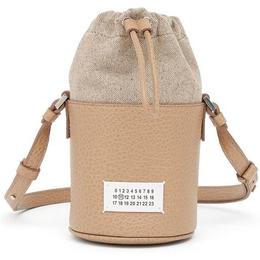 Maison Margiela borsa a secchiello 5ac mini - toni neutri