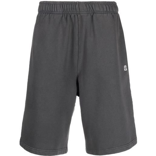 AMBUSH shorts sportivi con stampa - grigio