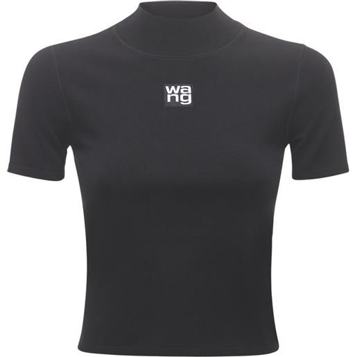 ALEXANDER WANG t-shirt in jersey stretch con logo