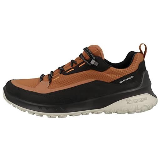 ECCO ult-trn m low wp, sneaker uomo, black cognac, 44 eu