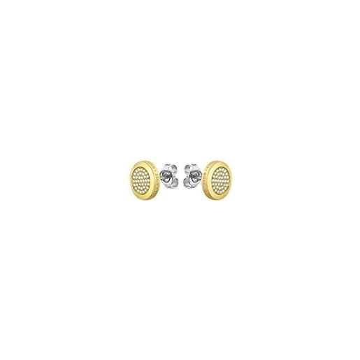 Boss jewelry orecchini a perno da donna collezione medallion oro giallo - 1580297