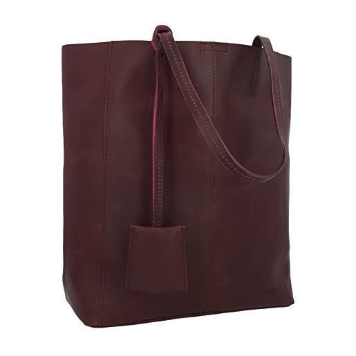 Gusti shopper pelle - borsa per sacco a tracolla in pelle di borsetta cassidy sacca per laptop da laptop da 13 litri donne grandi rosso