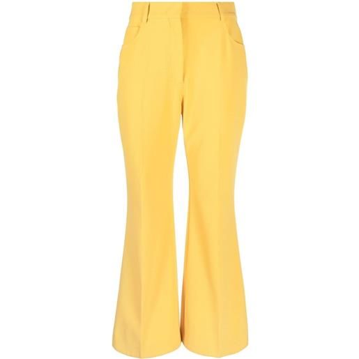 Stella McCartney pantaloni svasati crop - giallo