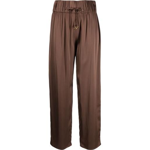 AERON pantaloni aurella con coulisse - marrone