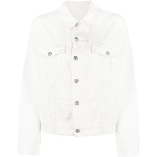 MM6 Maison Margiela giacca denim con dettaglio cut-out - bianco