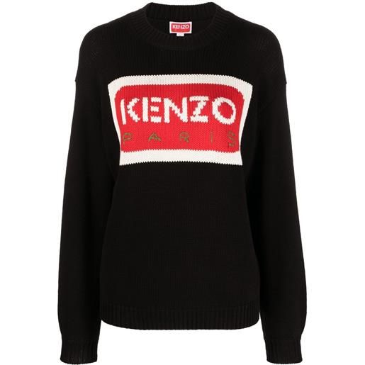 Kenzo maglione con logo - nero