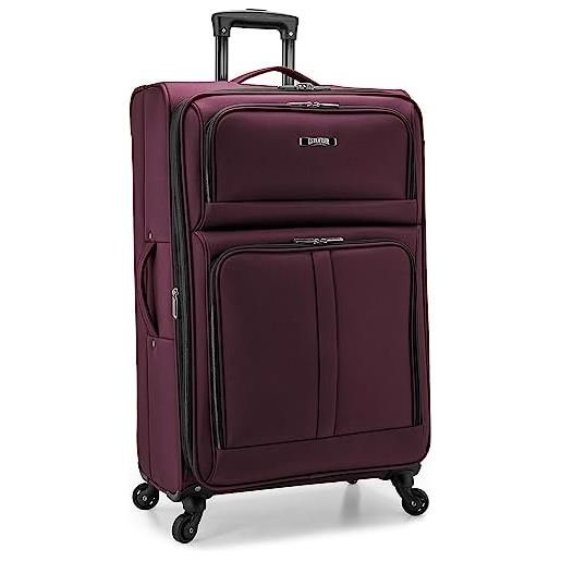 U.S. Traveler anzio softside espandibile spinner bagaglio, borgogna, carry-on 22-inch, anzio softside trolley espandibile