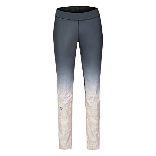 Ziener nura pantaloni softshell da sci di fondo | antivento ed elastici, ombre. Beige camo, 42 donna