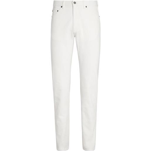 Zegna jeans slim con 5 tasche - bianco