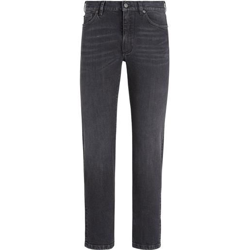 Zegna jeans affusolati con 5 tasche - grigio