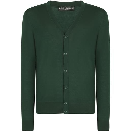 Dolce & Gabbana cardigan con scollo a v - verde