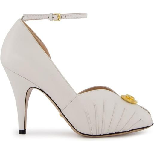 Gucci sandali con placca logo 95mm - bianco