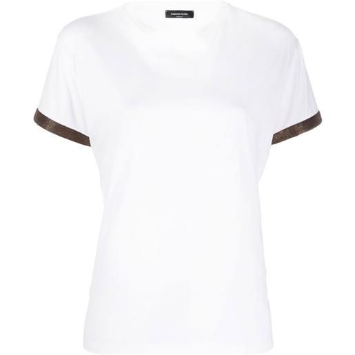 Fabiana Filippi t-shirt con decorazione di perline - bianco