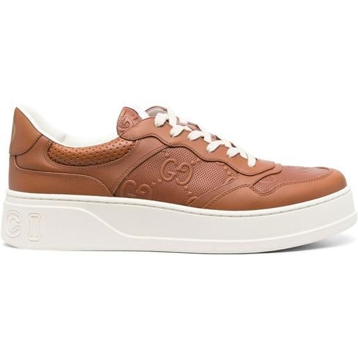 Gucci sneakers goffrate gg - marrone