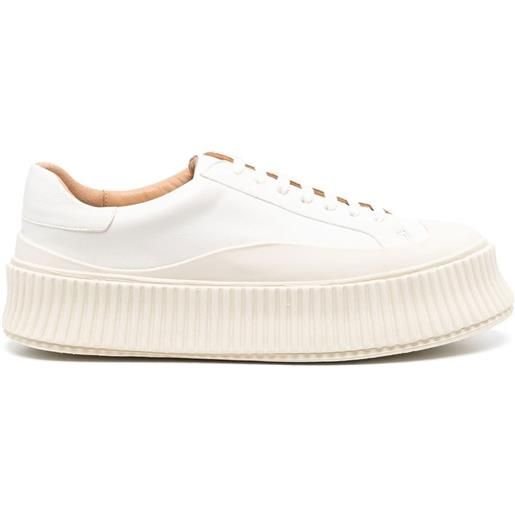 Jil Sander sneakers con suola rialzata - bianco