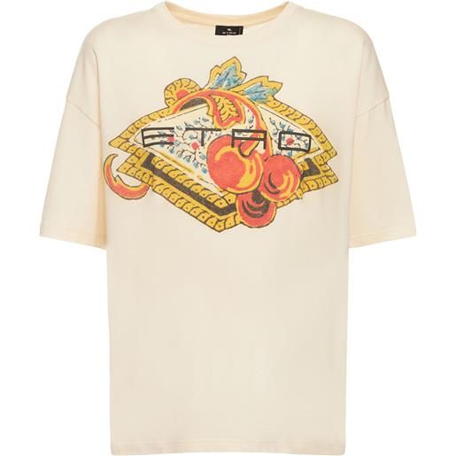 ETRO t-shirt oversize in jersey di cotone con stampa
