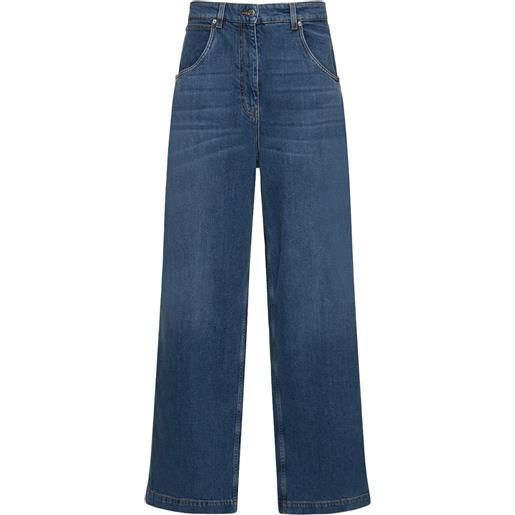 ETRO jeans larghi vita alta in denim