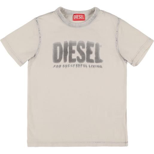 DIESEL KIDS t-shirt in jersey di cotone con logo