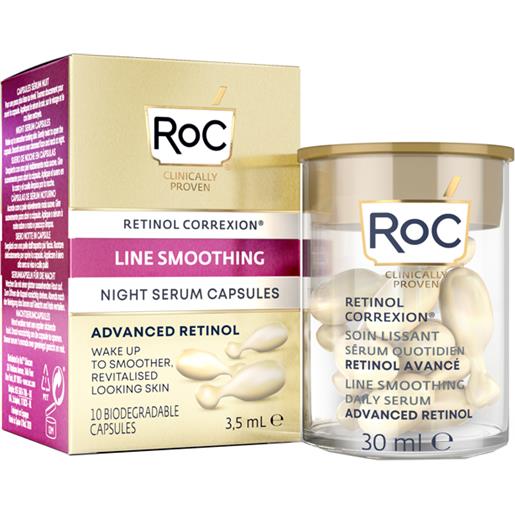 LUXURY LAB COSMETICS Srl roc retinol correxion line smoothing siero viso notte 10 capsule