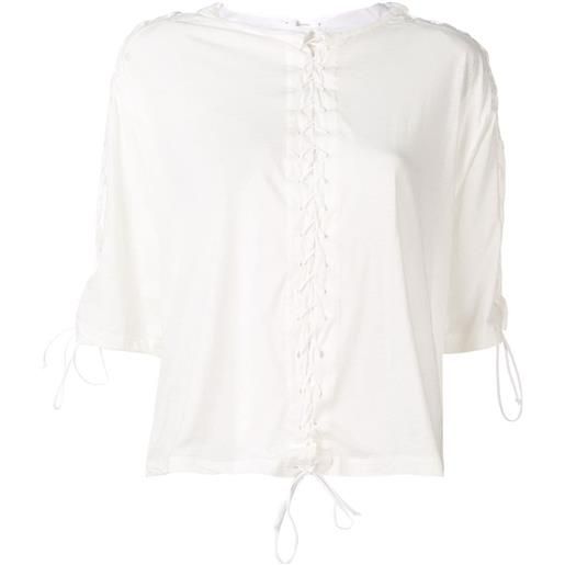 UNRAVEL PROJECT blusa con lacci - bianco