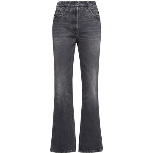 Prada jeans crop a vita alta - grigio