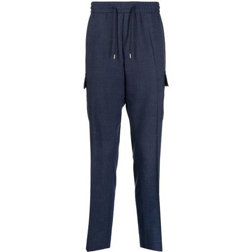 Paul Smith pantaloni sportivi in stile cargo con coulisse - blu
