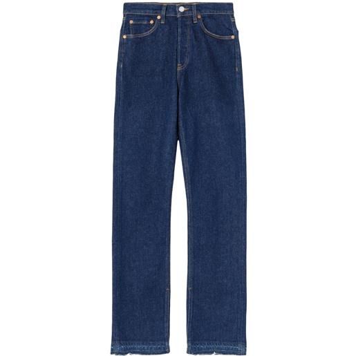 RE/DONE jeans slim a vita media - blu