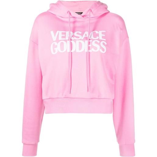 Versace felpa con cappuccio Versace goddess - rosa