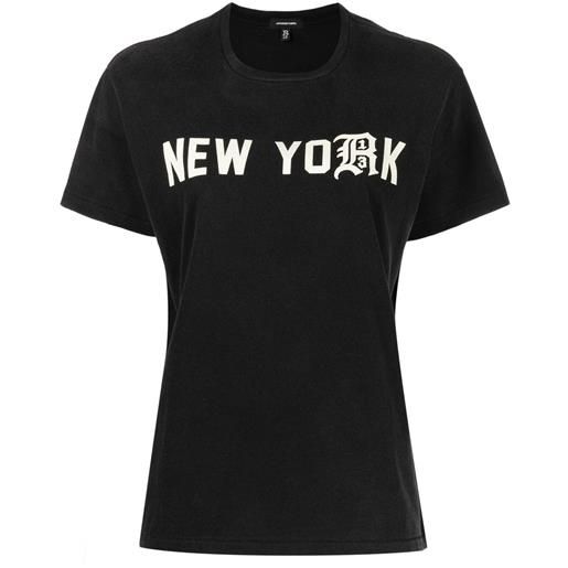 R13 t-shirt new york con stampa - nero