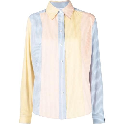 Rokh camicia a righe con design color-block - multicolore