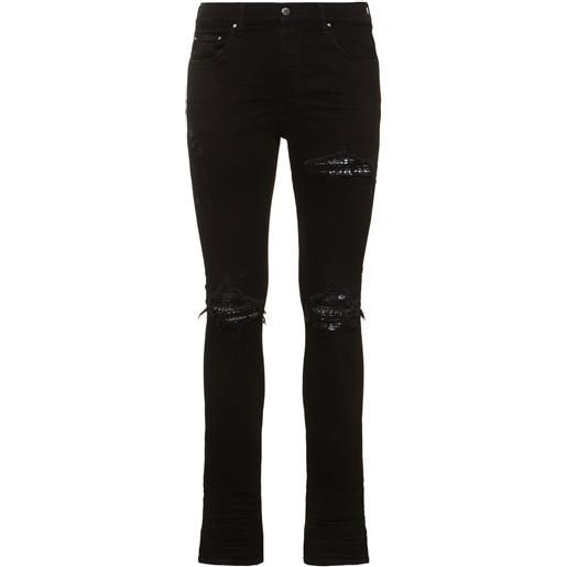 AMIRI jeans tapered fit mx1 bandana in denim 15cm