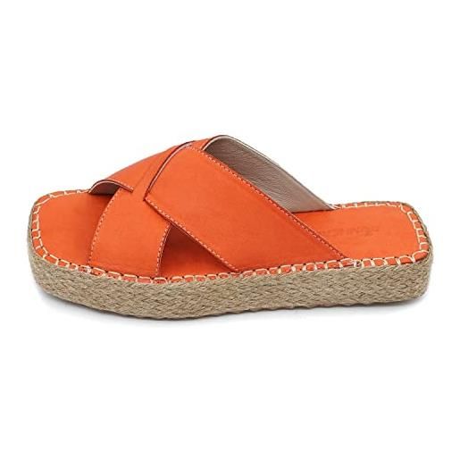 Bonateks derbtrlk100142, sandali con zeppa donna, colore: arancione, 37 eu