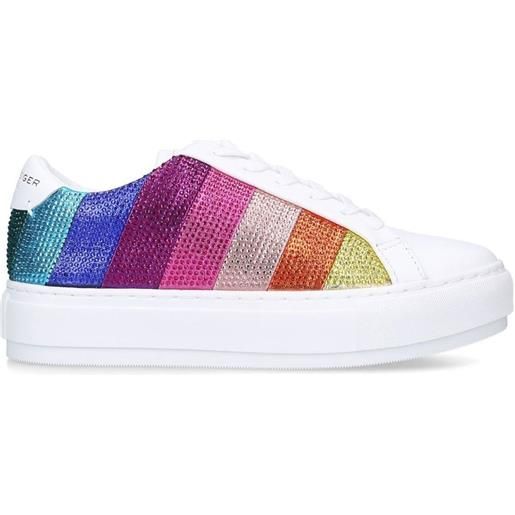 Kurt Geiger London sneakers laney a righe arcobaleno - bianco