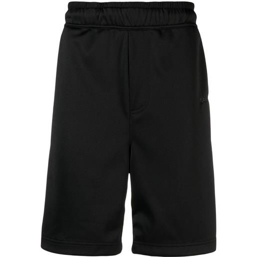 Lanvin shorts sportivi con ricamo - nero