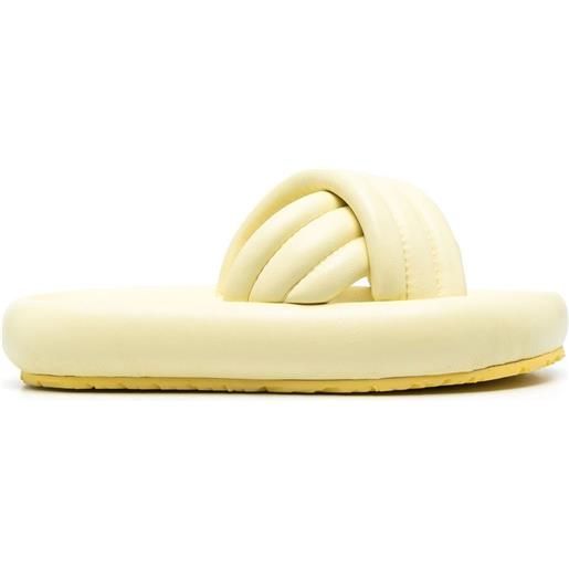 Isabel Marant sandali slides con fasce incrociate - giallo