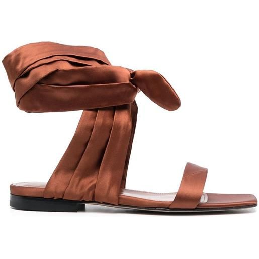The Attico sandali con suola piatta - marrone