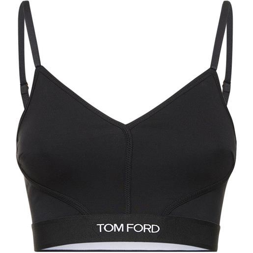 TOM FORD tank top cropped in techno jersey