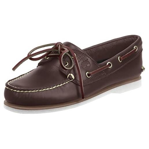 Timberland classic 2 eye, scarpe da barca uomo, marrone ( brown sahara), 42 eu