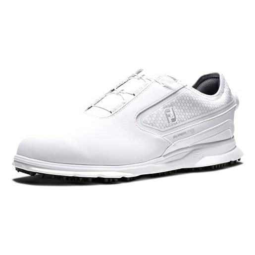 Foot-joy footjoy superlite xp boa, scarpa da golf uomo, bianco argento, 7.5 uk
