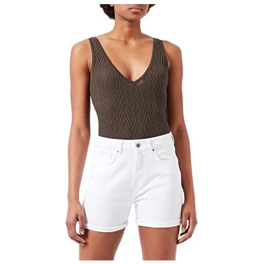 Pepe Jeans mary short, pantaloncini donna, bianco (denim-ta2), 30w