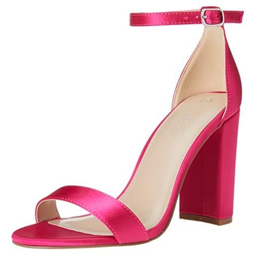The Drop rebecca strappy - sandali con tacco alto da donna, raso rosa, 42