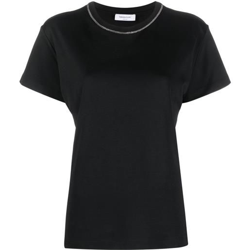 Fabiana Filippi t-shirt con bordi a contrasto - nero