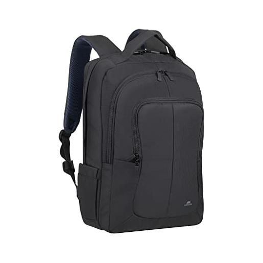 Rivacase 8460 black bulker laptop backpack 17, zaino per laptop fino a 17, nero