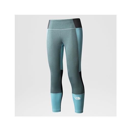 TheNorthFace the north face leggings mountain athletics lab 7/8 con tasca da donna reef waters-reef waters black heather-asphalt grey taglia xs donna