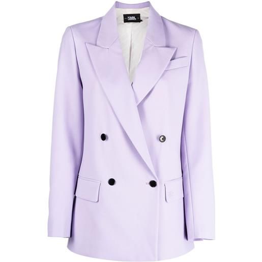 Karl Lagerfeld blazer sartoriale doppiopetto - viola