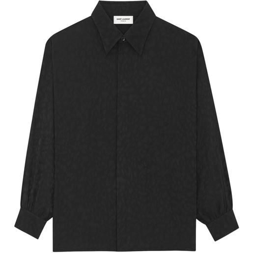 Saint Laurent camicia con stampa grafica - nero