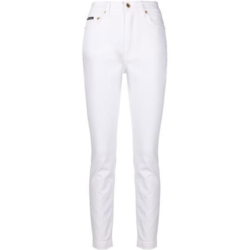 Dolce & Gabbana pantaloni skinny a vita bassa - bianco