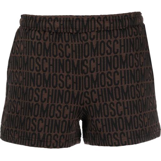 Moschino shorts con stampa - marrone