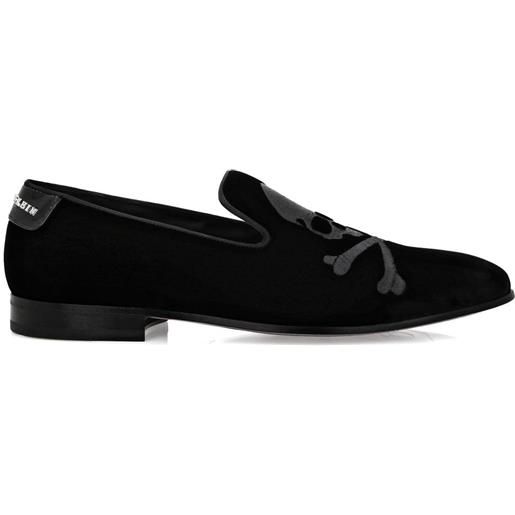 Philipp Plein slippers con ricamo - nero